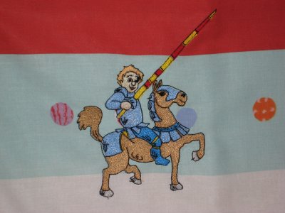 Kissenbezug mit Applikation Ritter